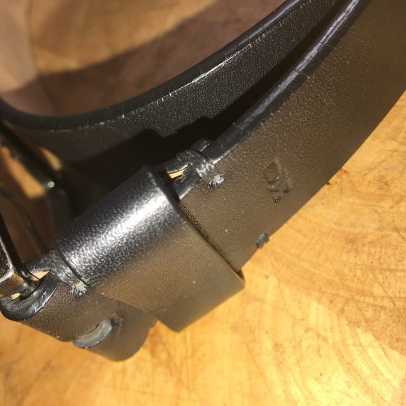 Kenneth Cole New York Black Italian Leather Belt #0405 SZ 34/85 - Picture 7 of 9